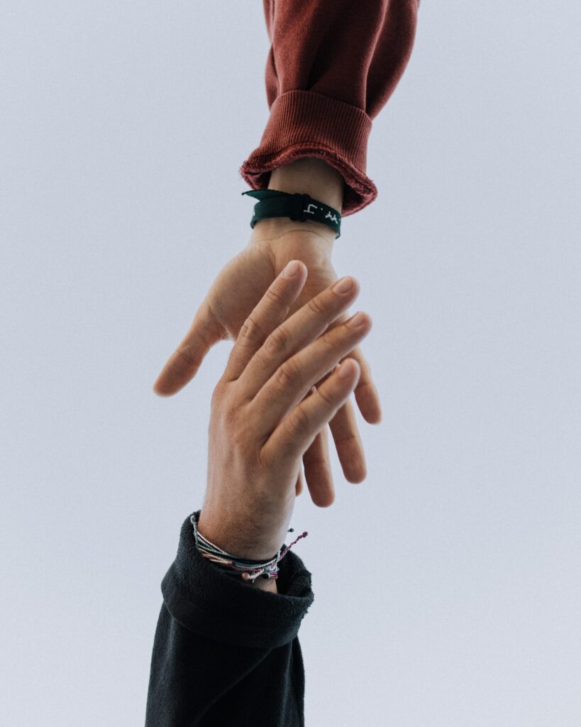 Holding hands